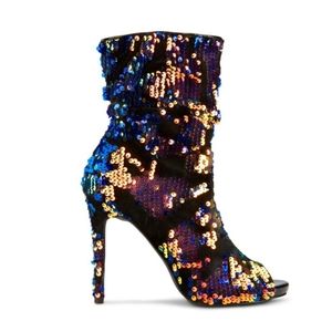 Olivia Miller Multi Color Sequin Boooties